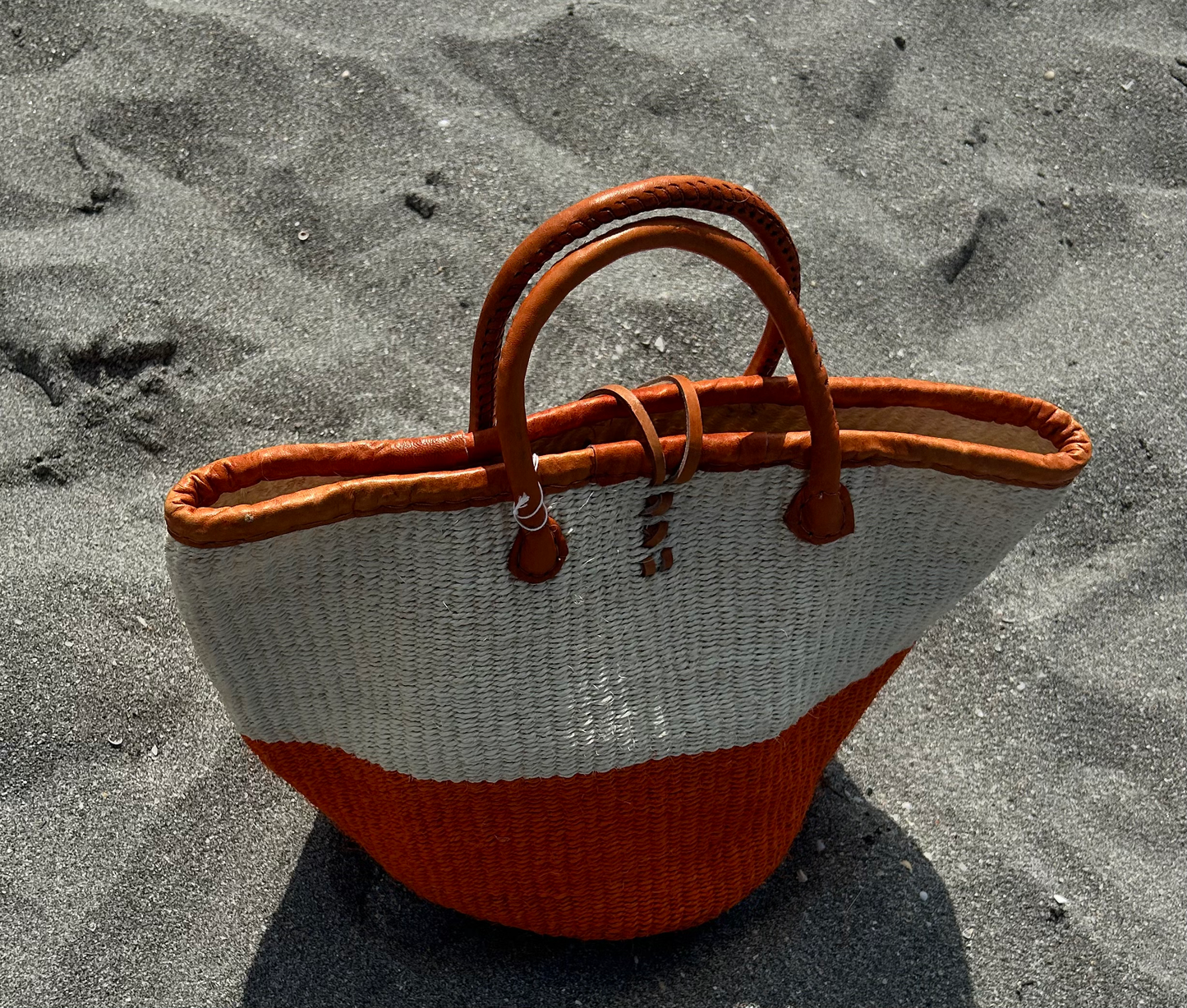 Handmade Sisal Basket with handle-Size 12"-Medium Size-Kiondo image 6