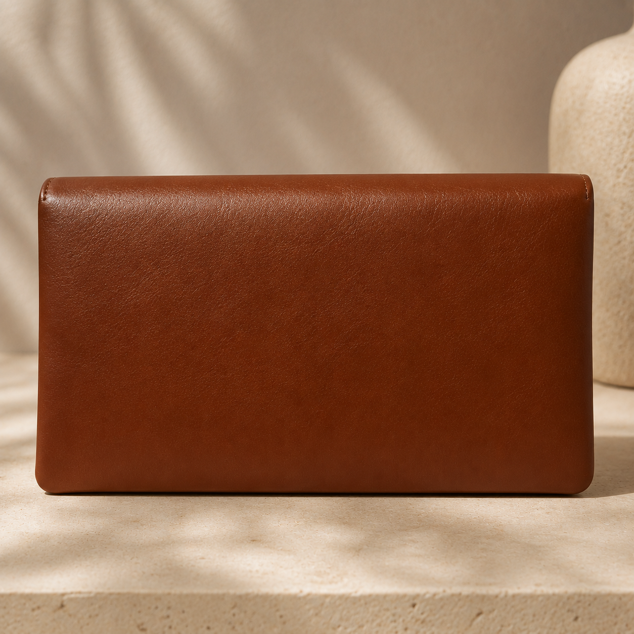 Nuru Handcrafted Beaded Leather Clutch