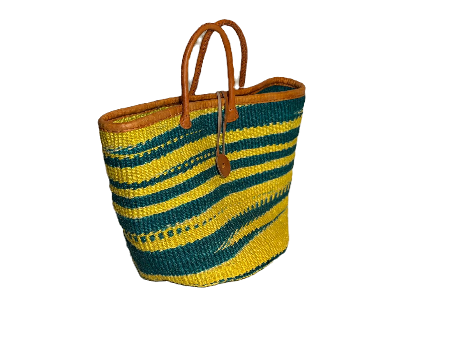 Handmade Sisal Basket  with handle-Size 14"-Large-Kiondo image 1