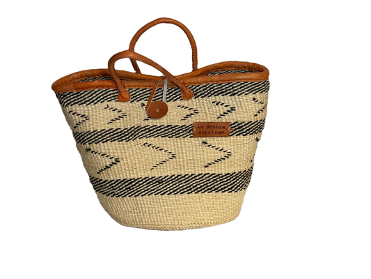 Handmade Sisal Basket  with handle-Size 14"-Large-Kiondo image 0
