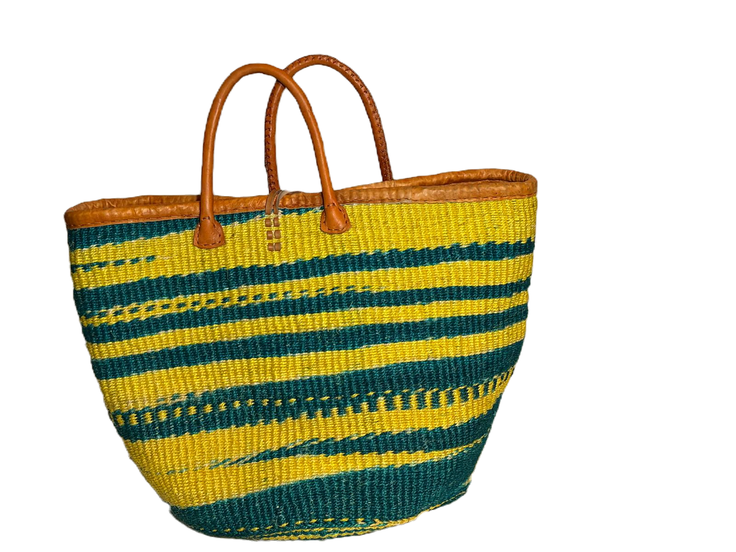 Handmade Sisal Basket  with handle-Size 14"-Large-Kiondo image 3