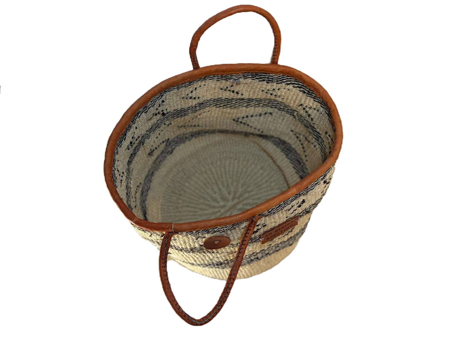 Handmade Sisal Basket  with handle-Size 14"-Large-Kiondo image 2