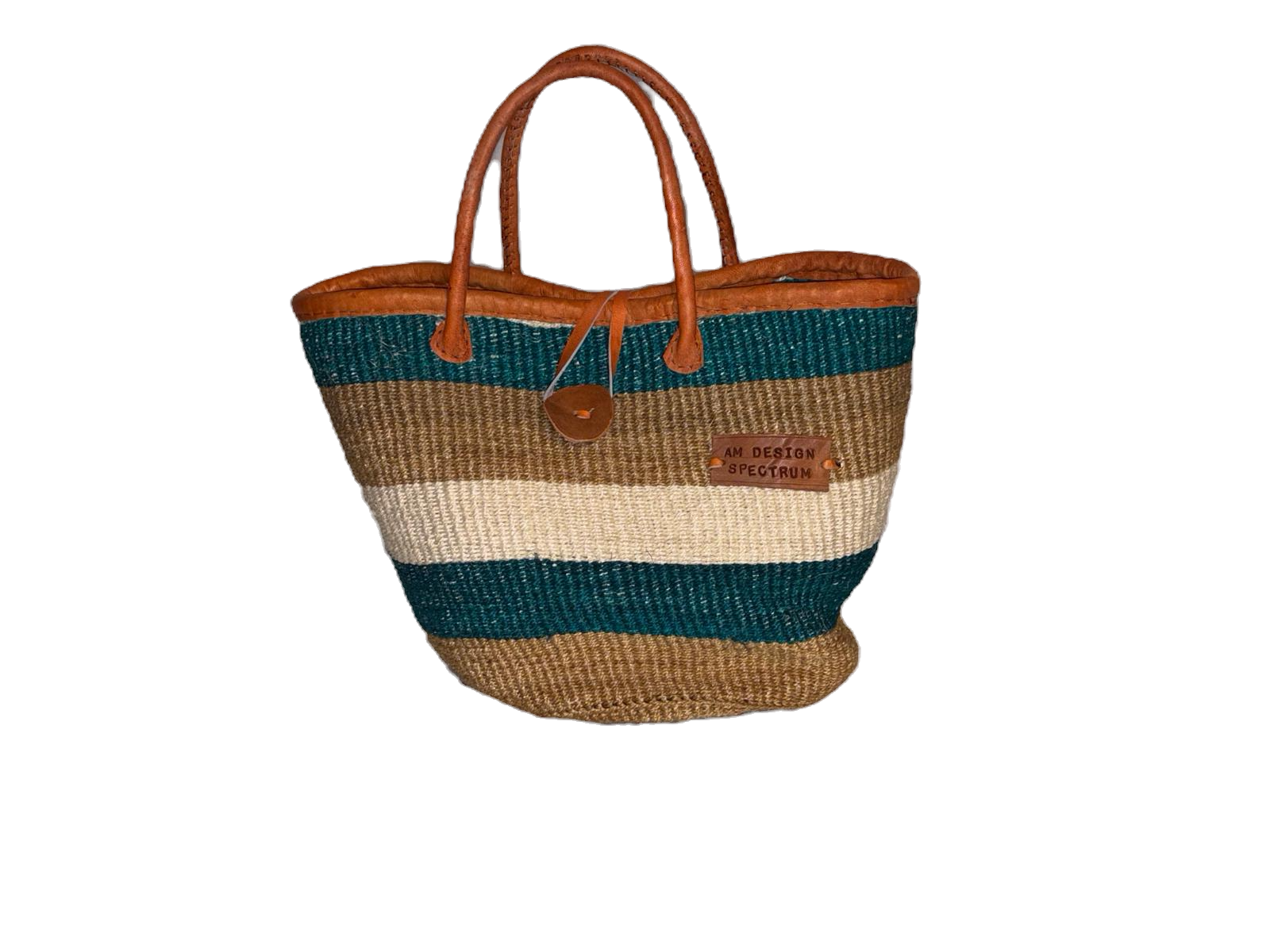 Handmade Sisal Basket  with handle-Size 12"-Medium Size-Kiondo image 0