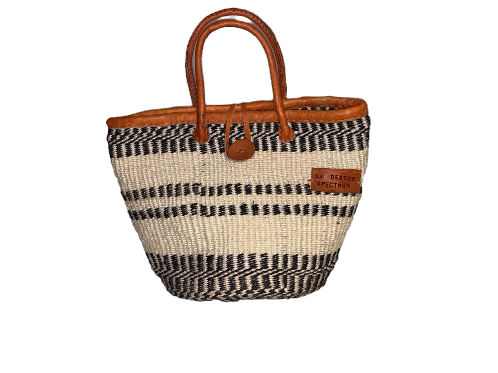 Handmade Sisal Basket  with handle-Size 12"-Medium Size-Kiondo image 0