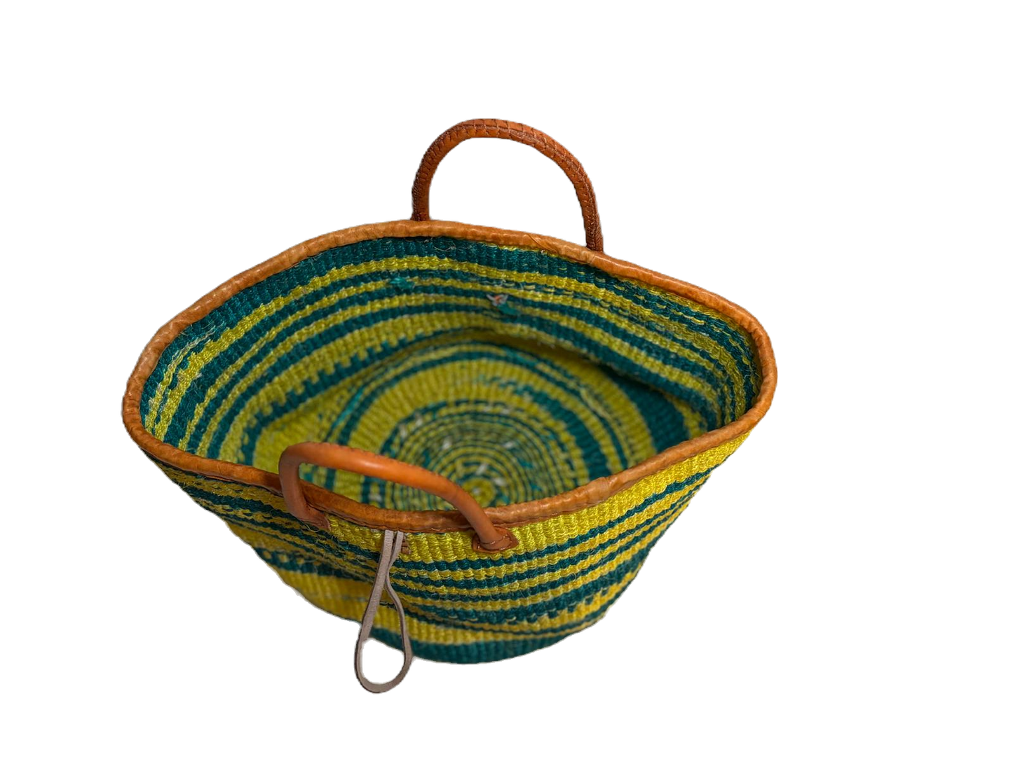 Handmade Sisal Basket  with handle-Size 14"-Large-Kiondo image 2