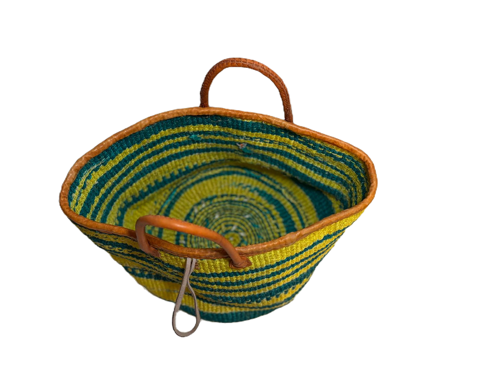 Handmade Sisal Basket  with handle-Size 14"-Large-Kiondo image 2