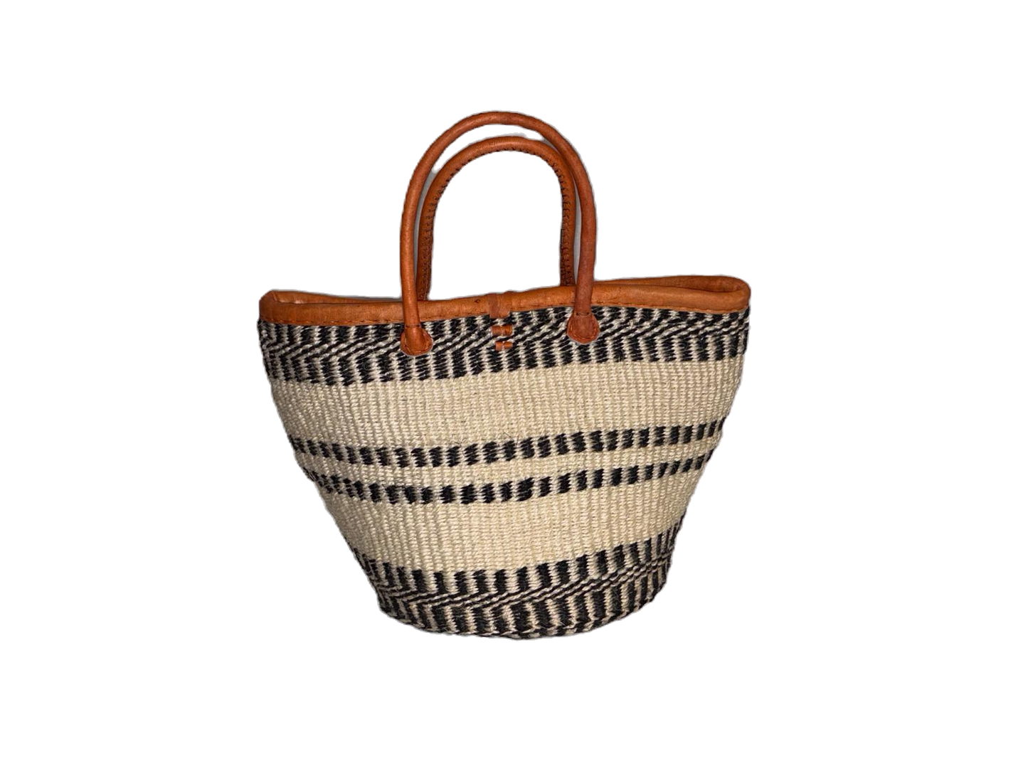 Handmade Sisal Basket  with handle-Size 12"-Medium Size-Kiondo image 3