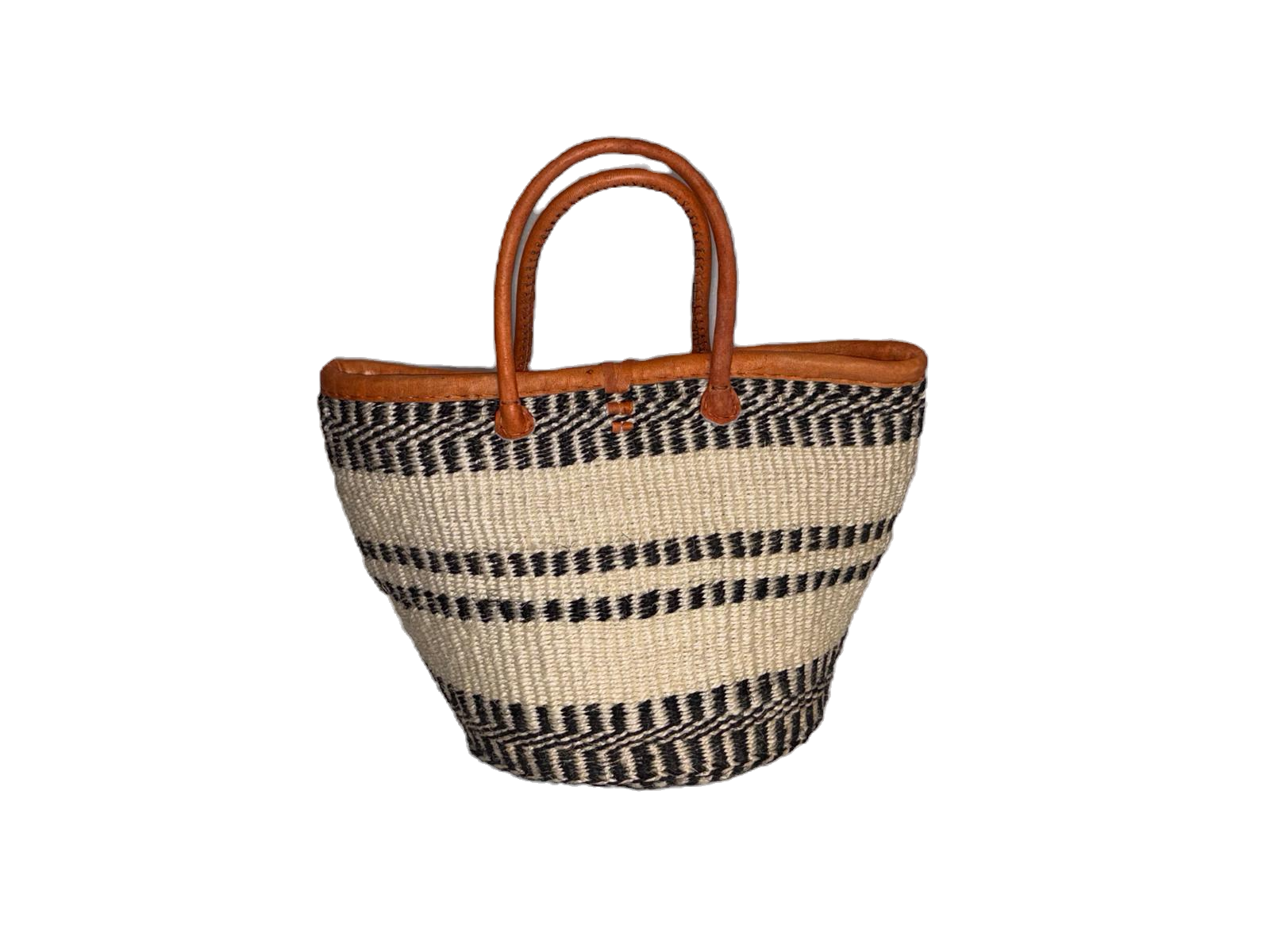 Handmade Sisal Basket  with handle-Size 12"-Medium Size-Kiondo image 3