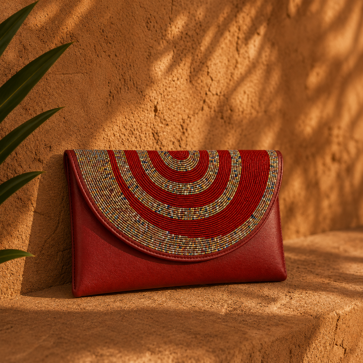 Busara Handcrafted Leather Clutch