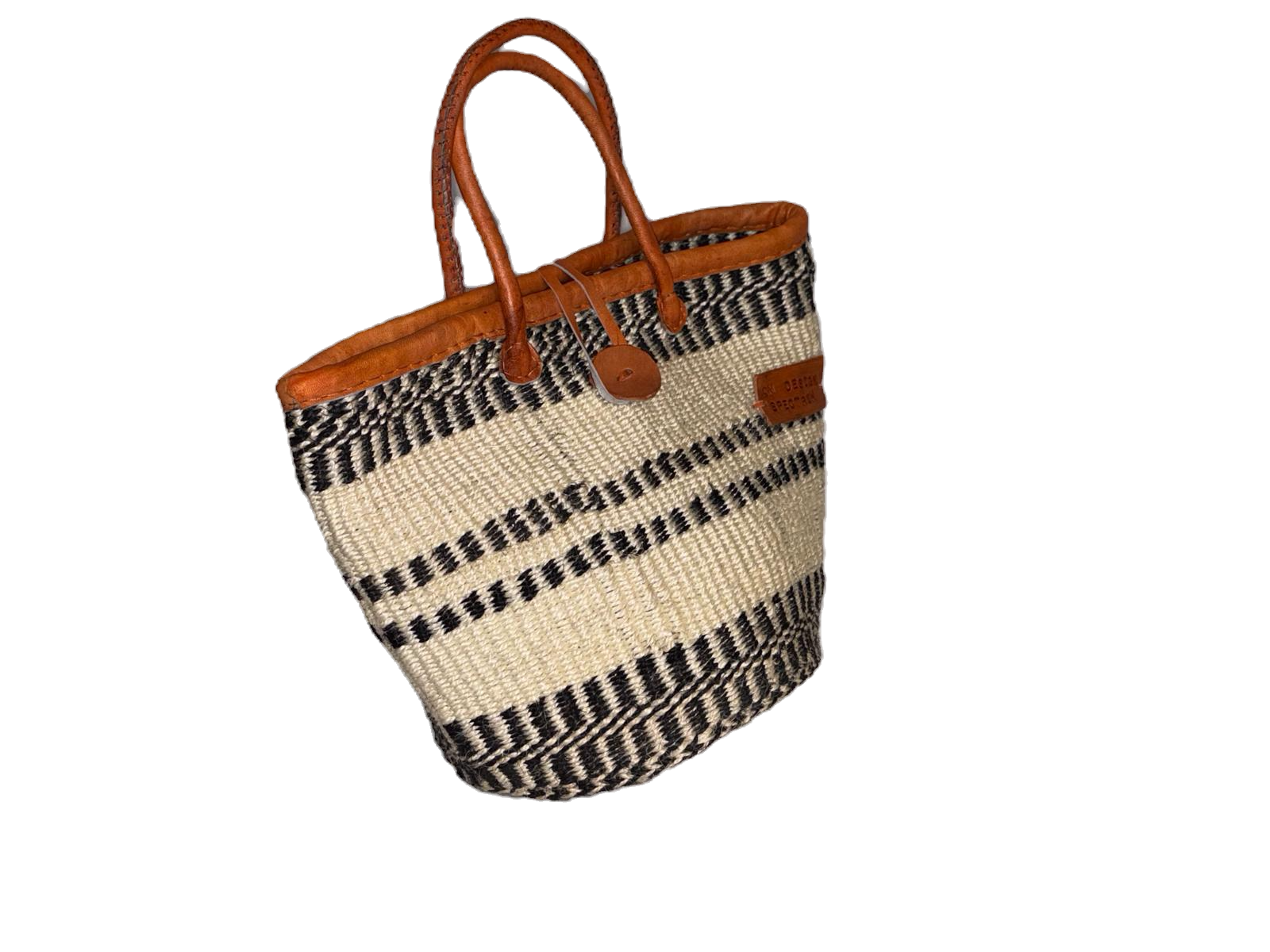 Handmade Sisal Basket  with handle-Size 12"-Medium Size-Kiondo image 1