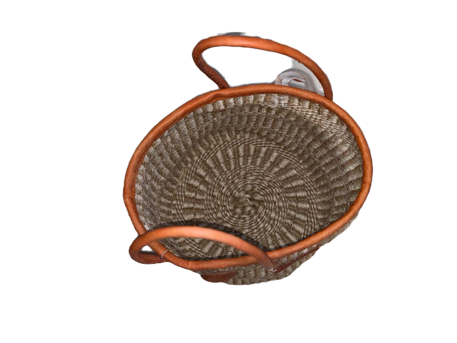 Handmade Sisal Basket  with handle-Size 12"-Medium Size-Kiondo image 3