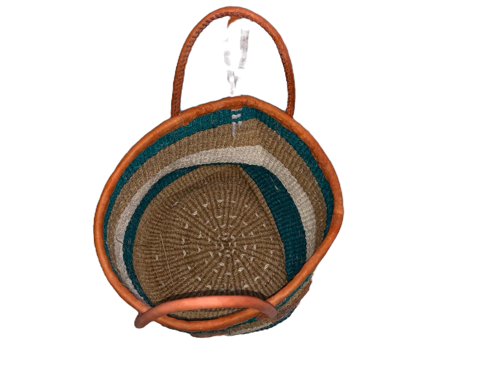 Handmade Sisal Basket  with handle-Size 12"-Medium Size-Kiondo image 2