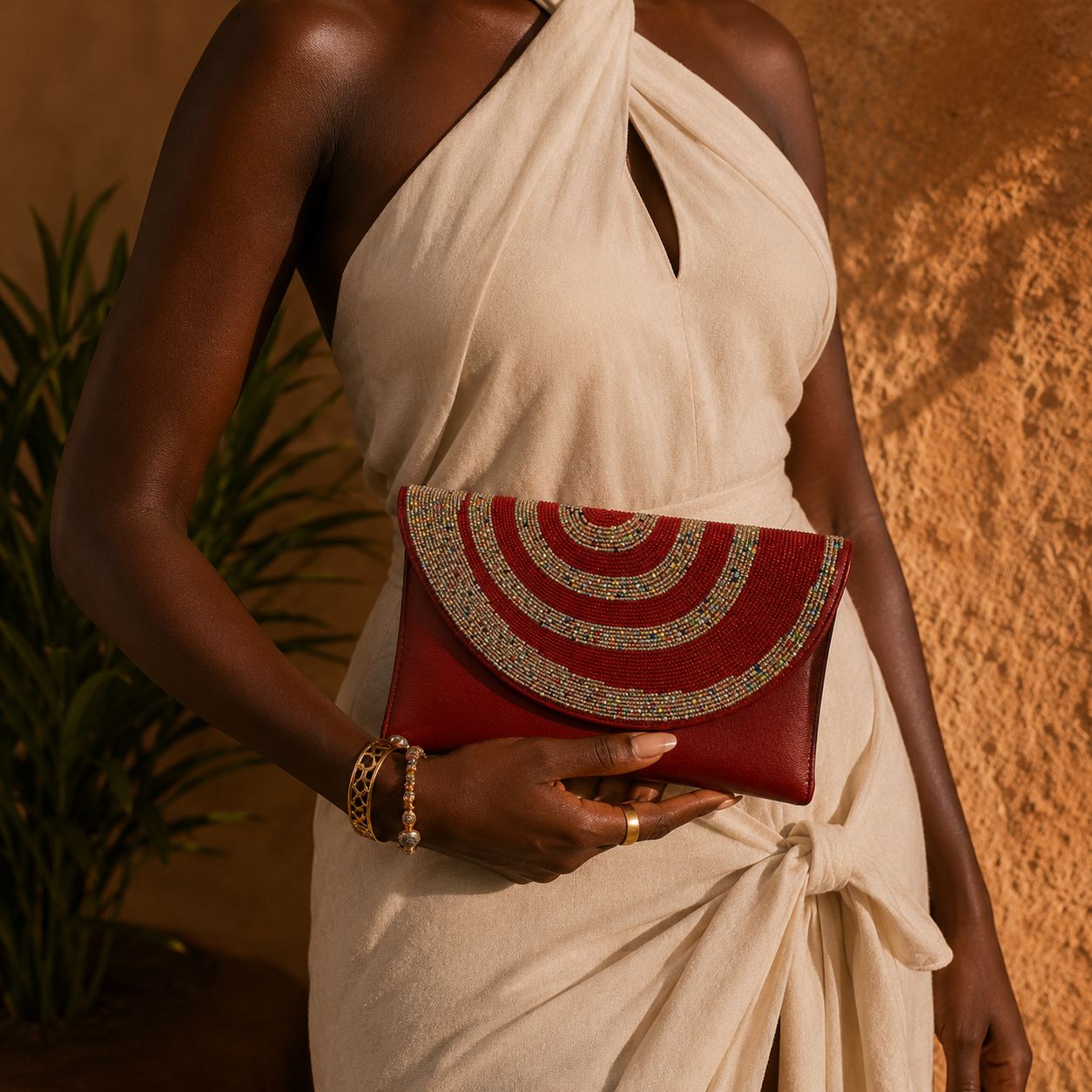 Busara Handcrafted Leather Clutch