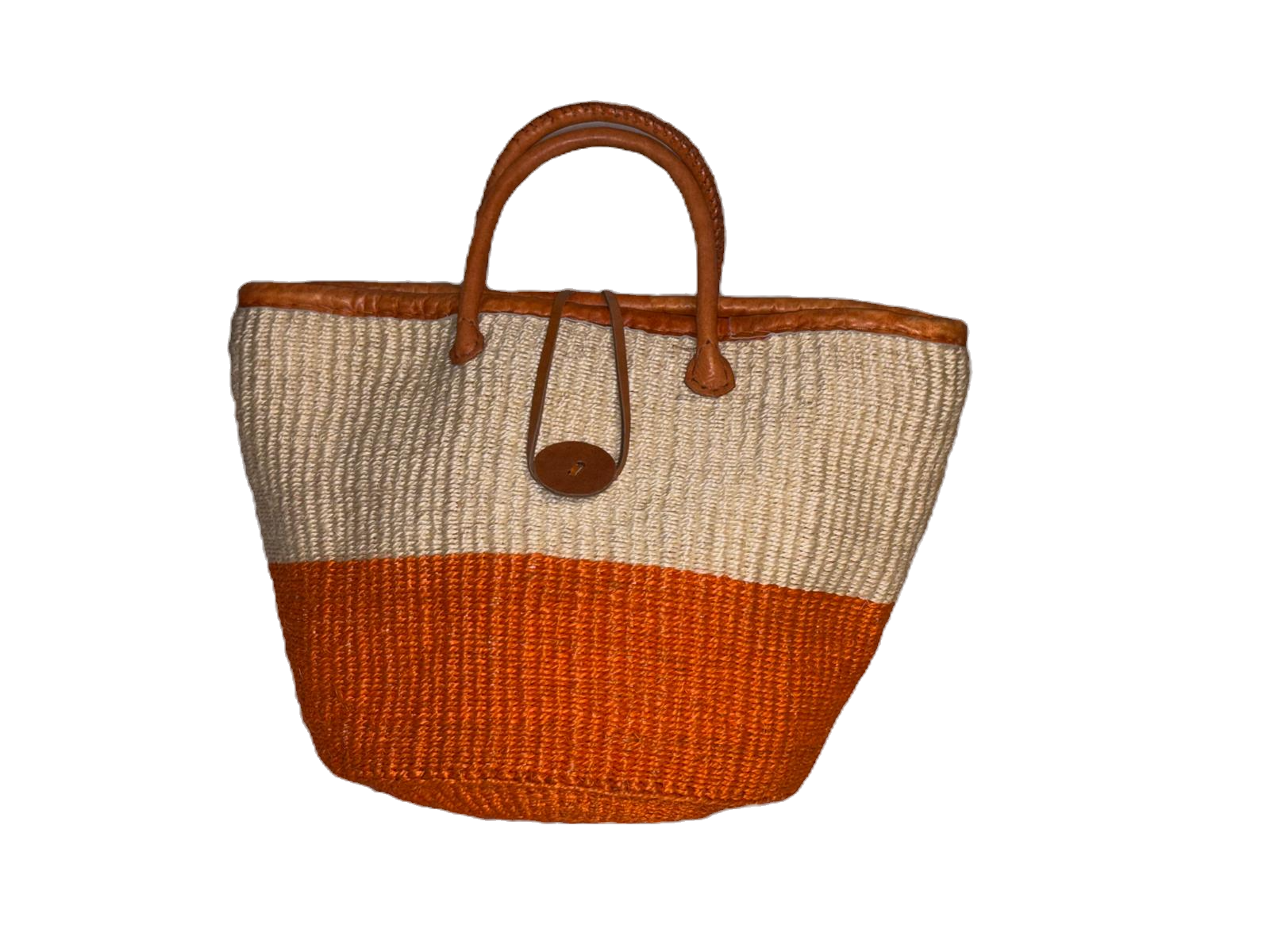 Handmade Sisal Basket  with handle-Size 12"-Medium Size-Kiondo image 0