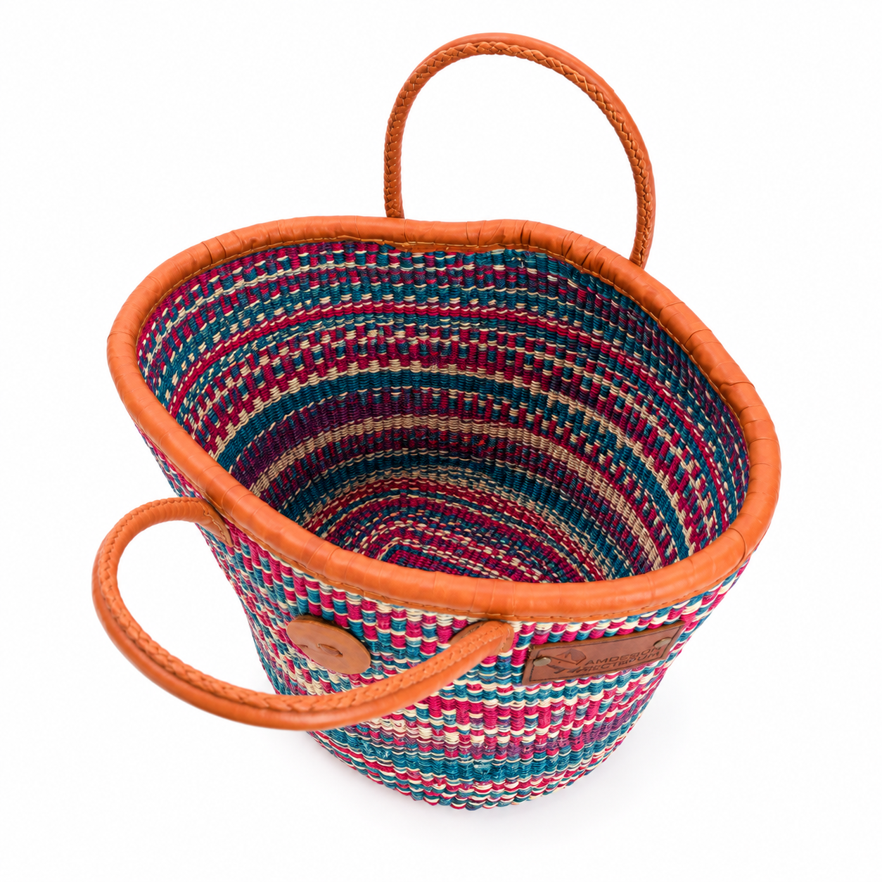 The Hadithi Mosaic Handwoven Basket Tote