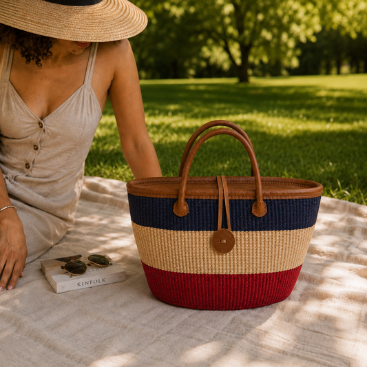 Lulu Handwoven Basket Tote