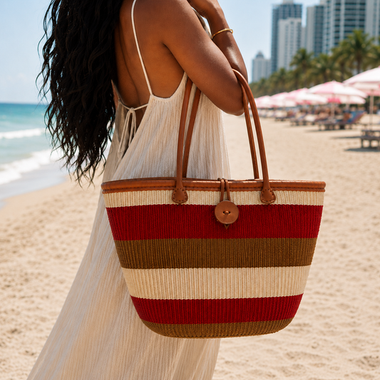 Zuwena Handwoven Basket Tote