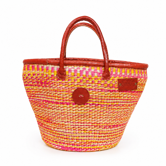 Furaha Sunset Handwoven African Basket
