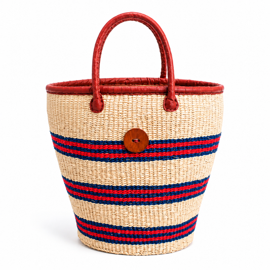 Kito Stripe Handwoven Basket
