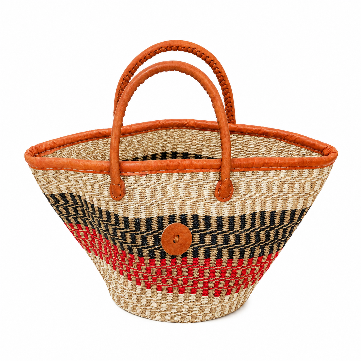 Handmade Sisal Basket  with handle-Size 12"-Medium Size-Kiondo
