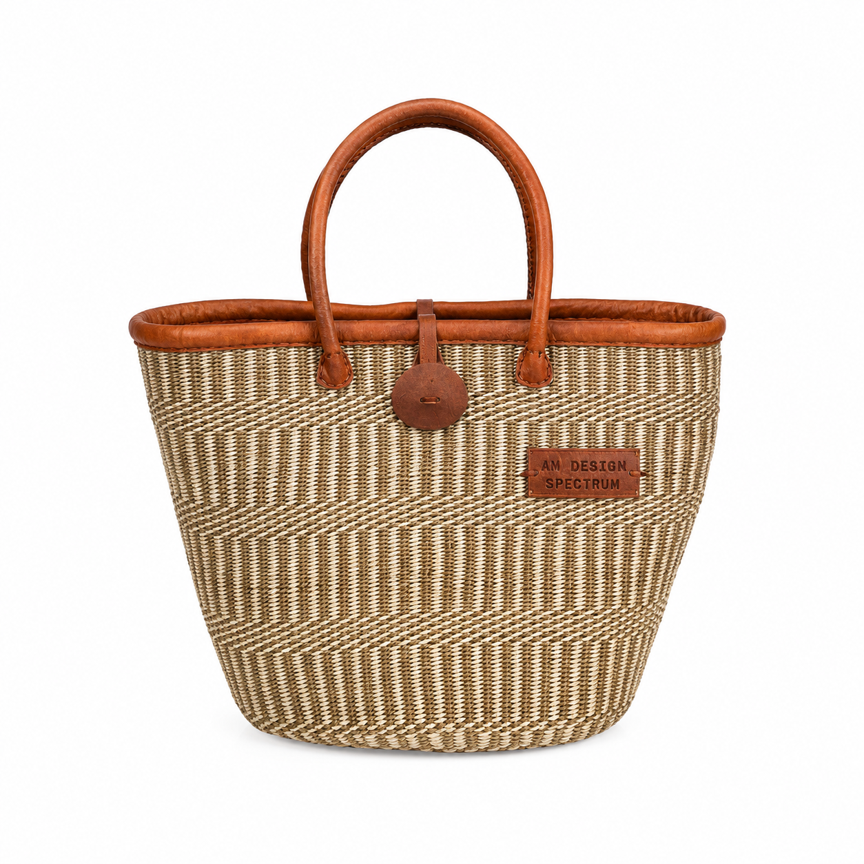 Handmade Sisal Basket  with handle-Size 12"-Medium Size-Kiondo