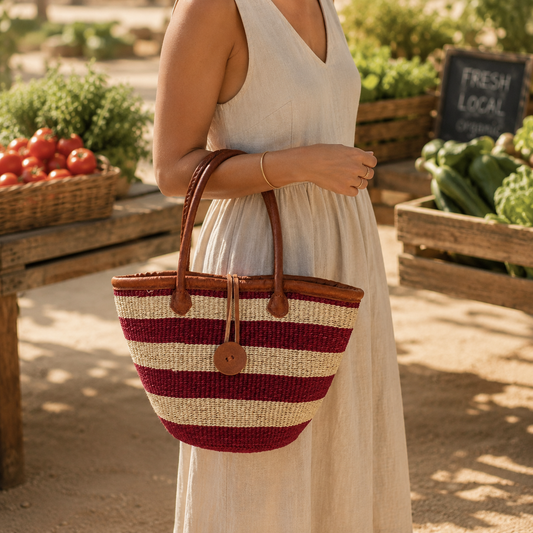 Handmade Sisal Bag 10"- small Size-Kiondo