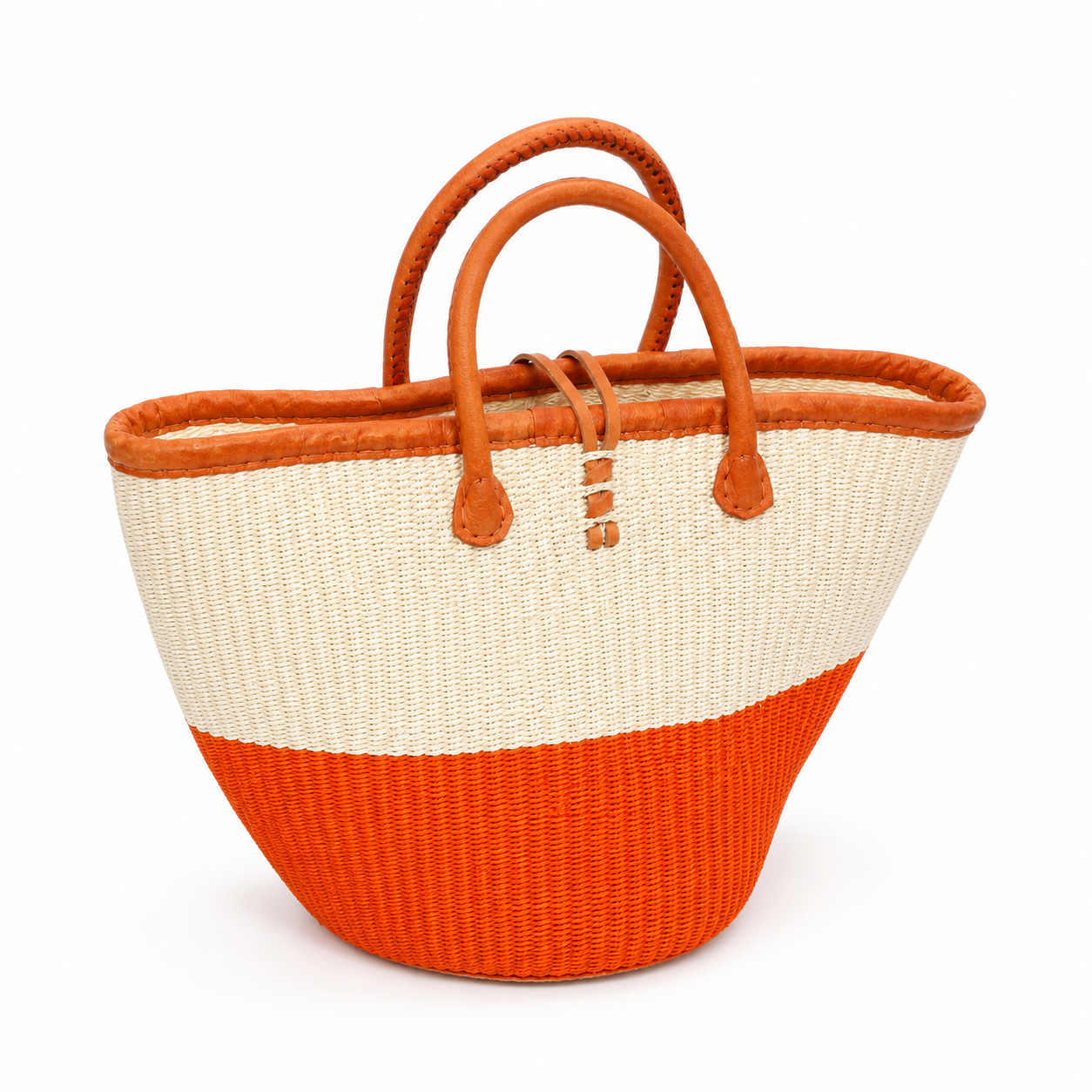 Handmade Sisal Basket  with handle-Size 12"-Medium Size-Kiondo