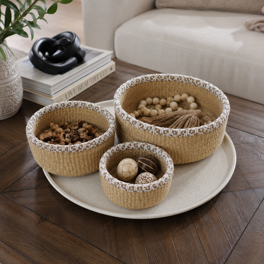 Amani Beaded Woven Decorative Bowl Set