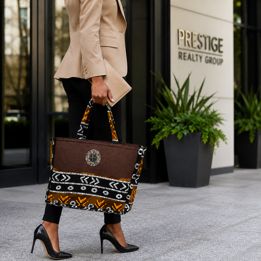 African print tote bag