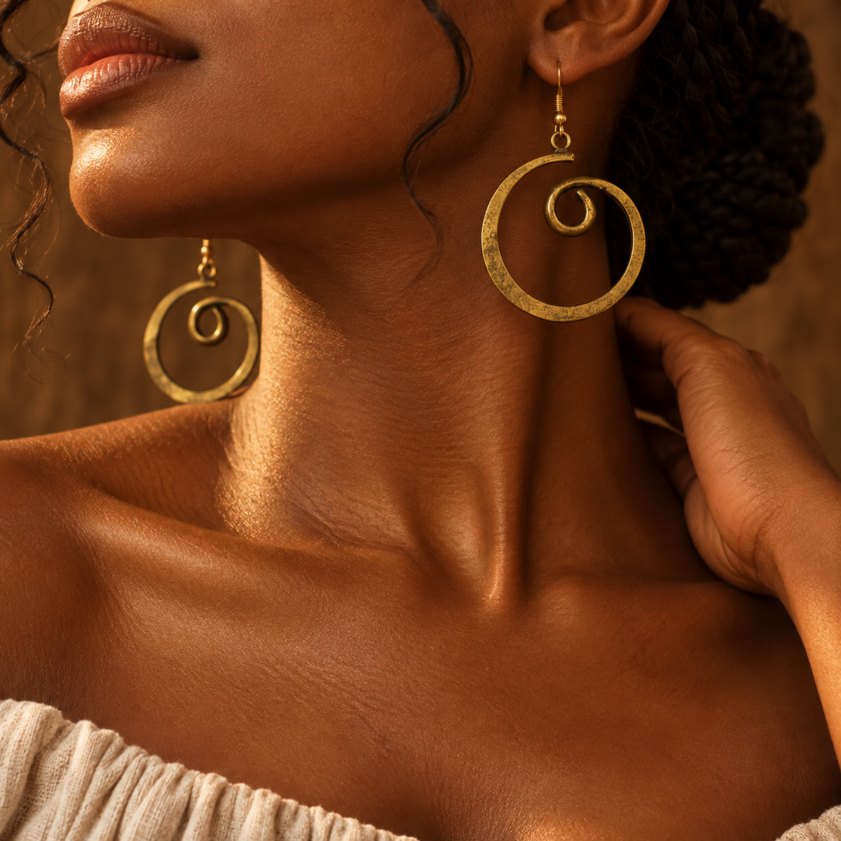Mzunguko Spiral Earrings | African-Inspired Jewelry
