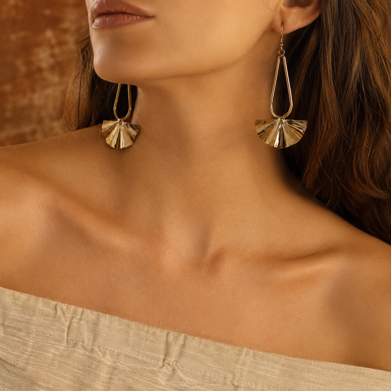 Gold Brass Statement Jewelry