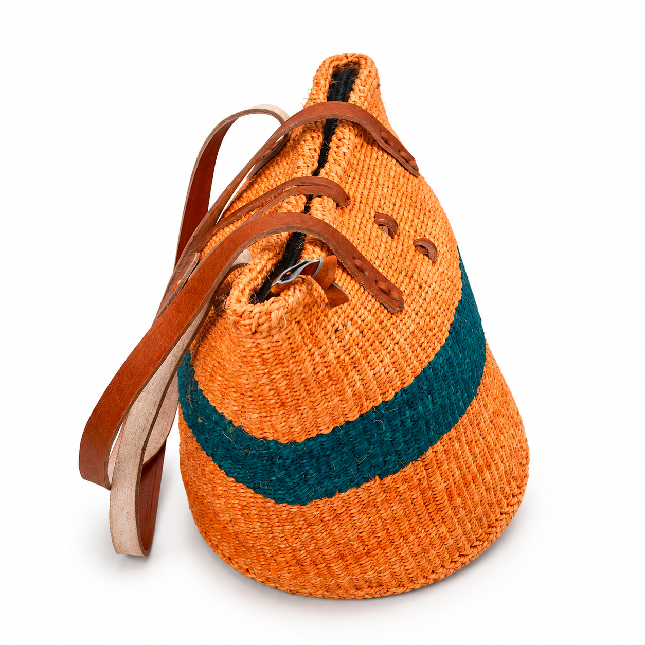 Hand Made Sisal Bag with Zipper-Size 10"