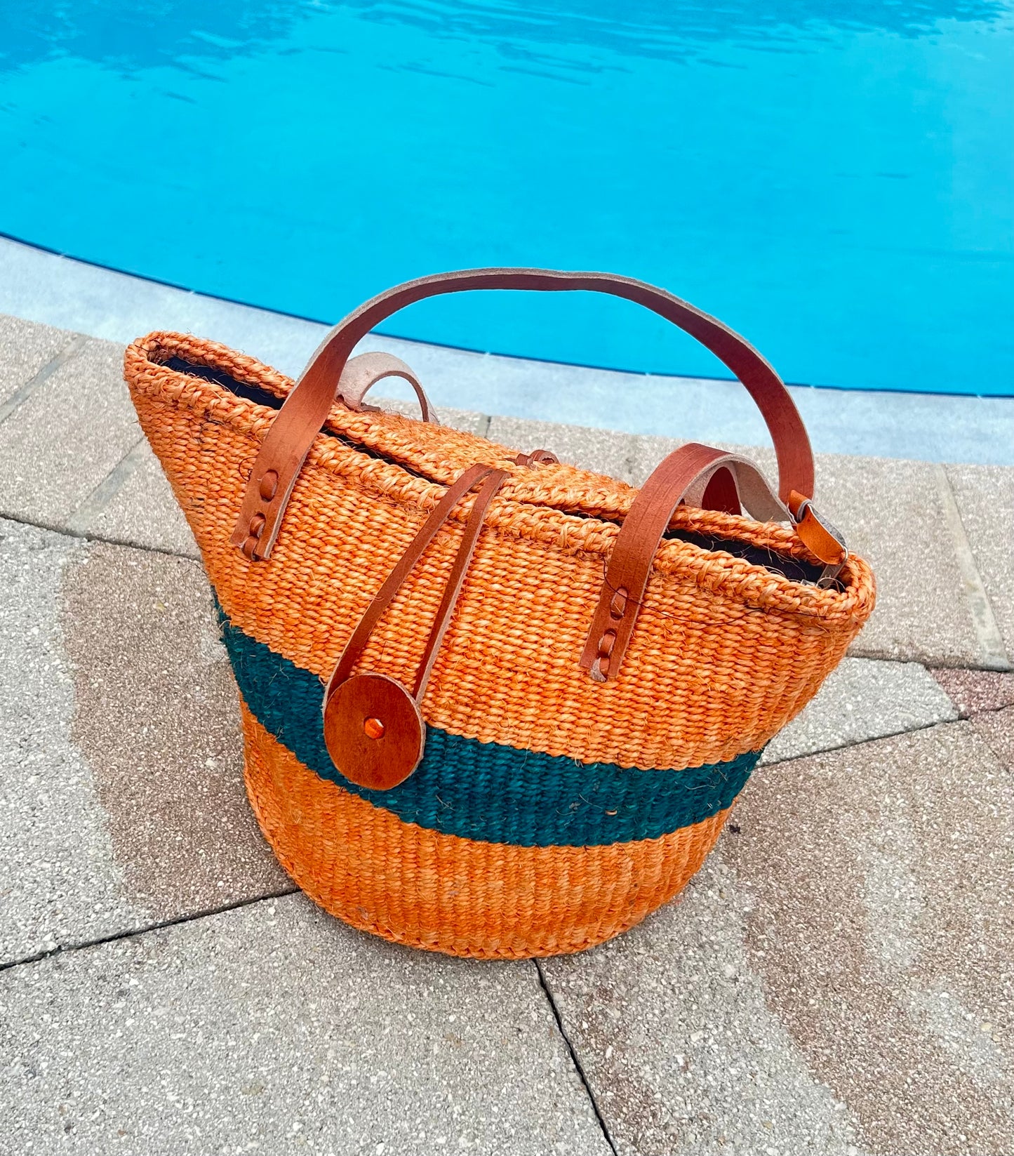 Hand Made Sisal Bag with Zipper-Size 10" image 0