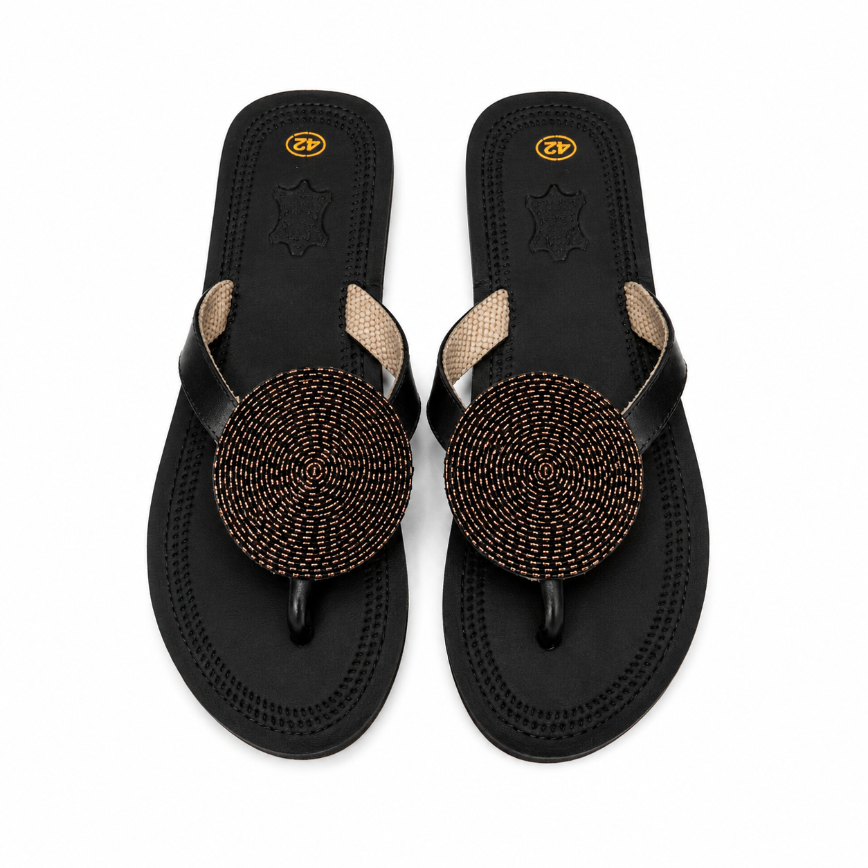 Fahari Beaded Circle Sandals
