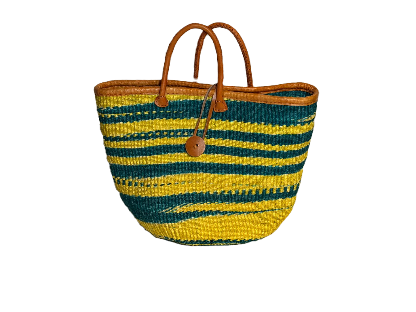Handmade Sisal Basket  with handle-Size 14"-Large-Kiondo image 0