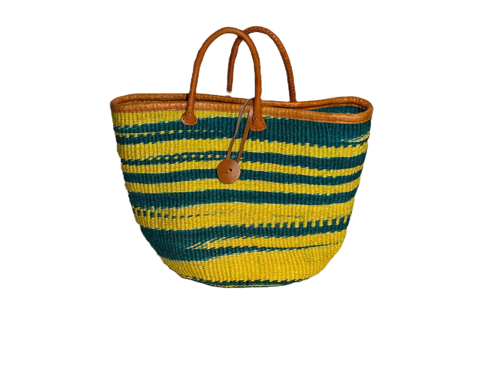 Handmade Sisal Basket  with handle-Size 14"-Large-Kiondo image 0