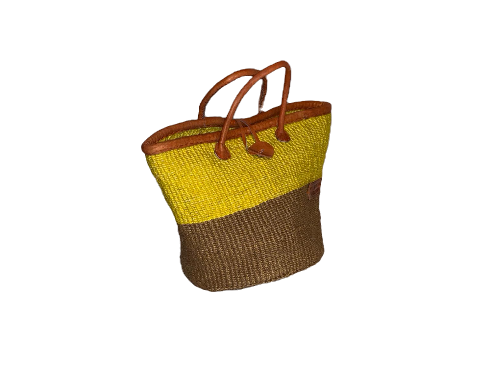 Handmade Sisal Basket  with handle-Size 12"-Medium Size-Kiondo image 1