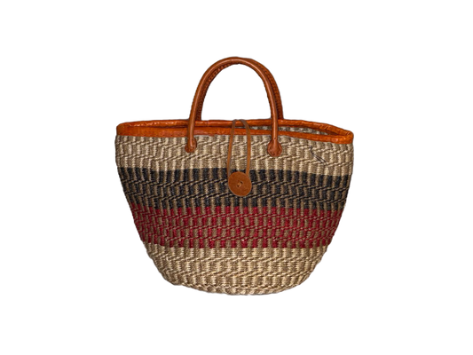 Handmade Sisal Basket  with handle-Size 12"-Medium Size-Kiondo image 0