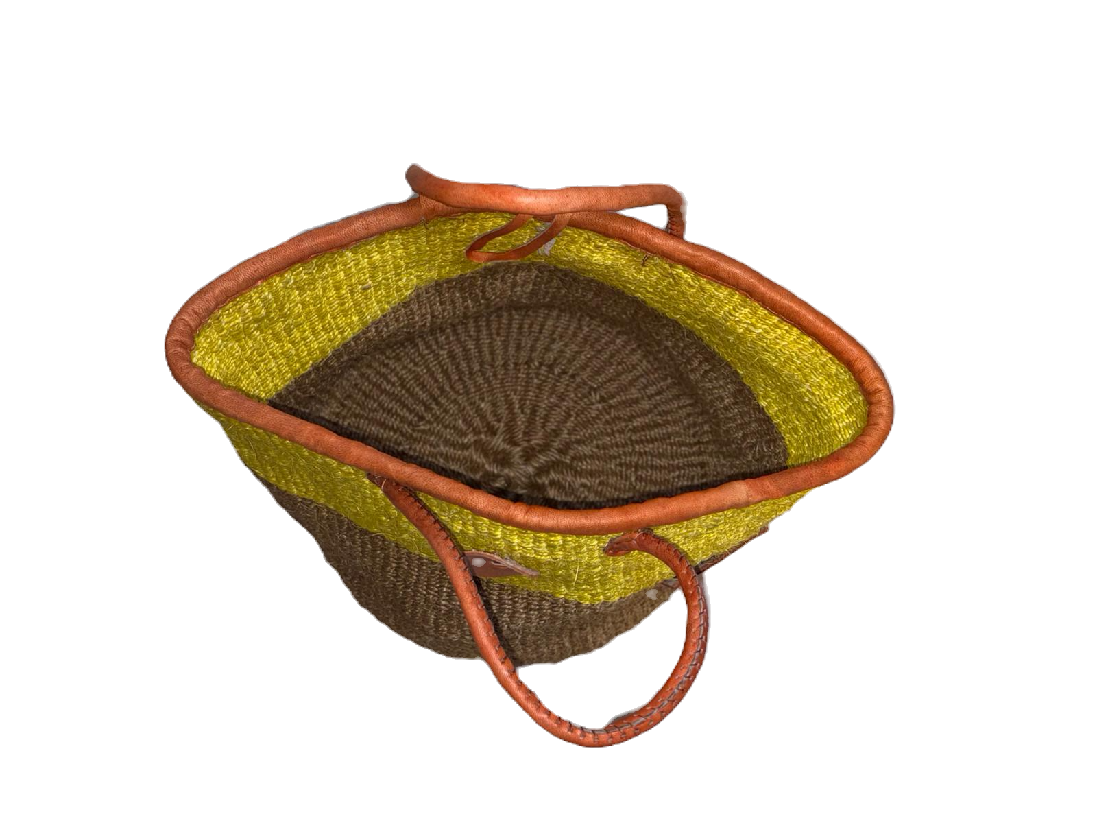 Handmade Sisal Basket  with handle-Size 12"-Medium Size-Kiondo image 3