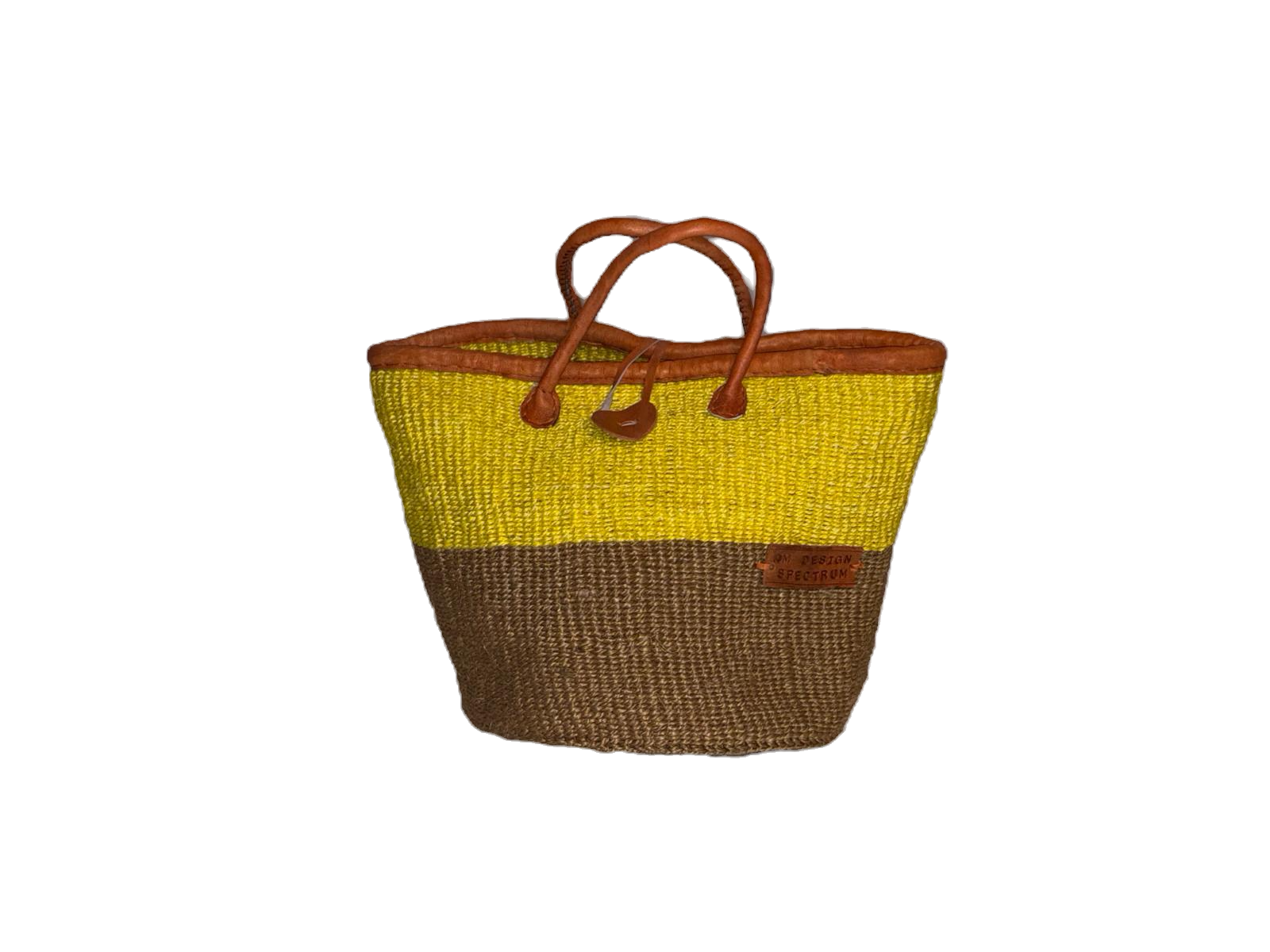 Handmade Sisal Basket  with handle-Size 12"-Medium Size-Kiondo image 0