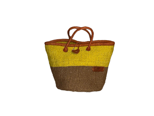 Handmade Sisal Basket  with handle-Size 12"-Medium Size-Kiondo image 0